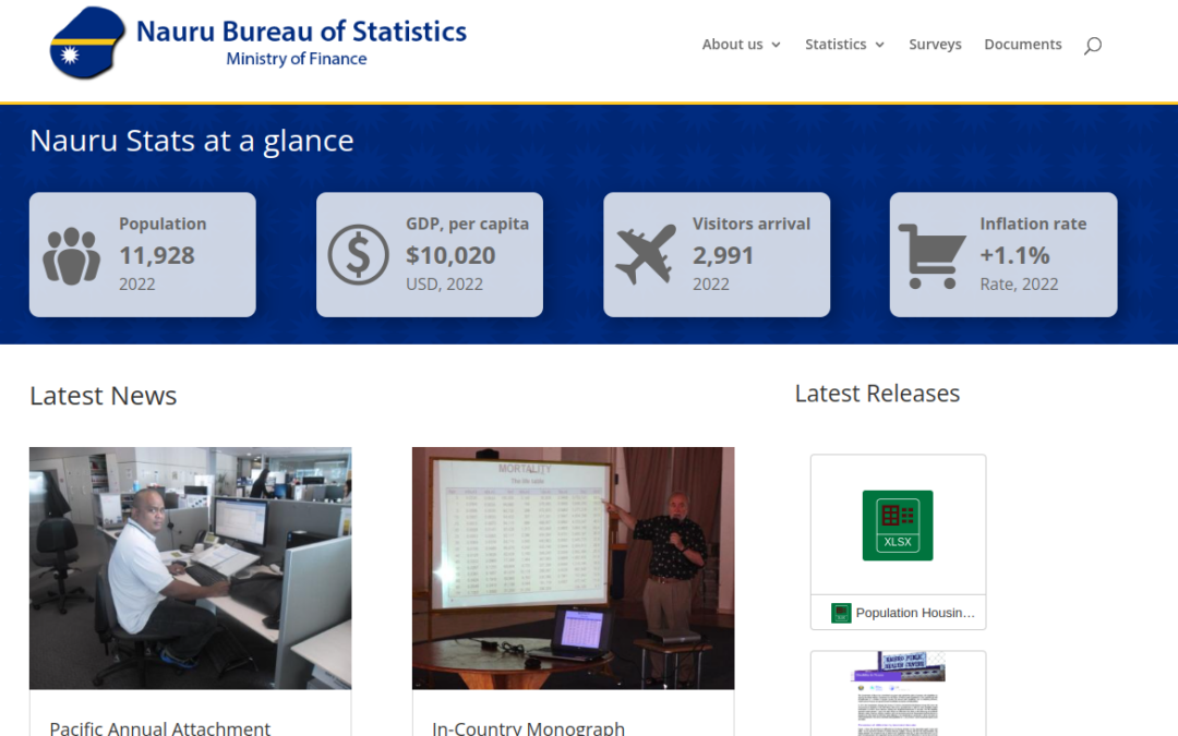 New Website Launches to Better Serve Nauru Bureau of Statistics